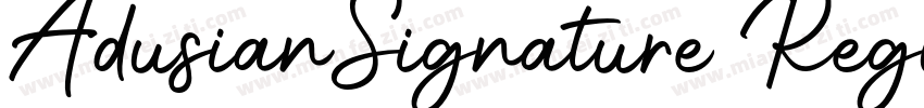 AdusianSignature Regular字体转换